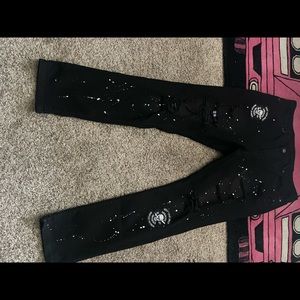 Nice black splattered jeans